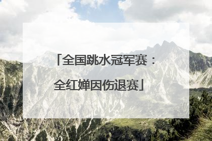 全国跳水冠军赛：全红婵因伤退赛