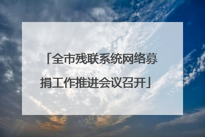 全市残联系统网络募捐工作推进会议召开