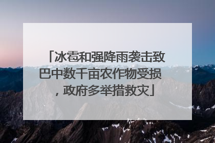 冰雹和强降雨袭击致巴中数千亩农作物受损，政府多举措救灾