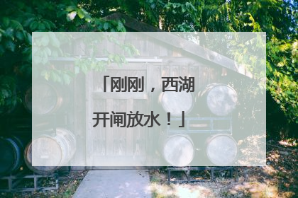 刚刚，西湖开闸放水！