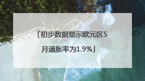 初步数据显示欧元区5月通胀率为1.9%