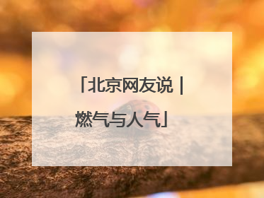 北京网友说｜燃气与人气