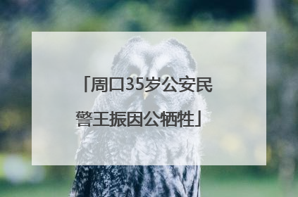 周口35岁公安民警王振因公牺牲