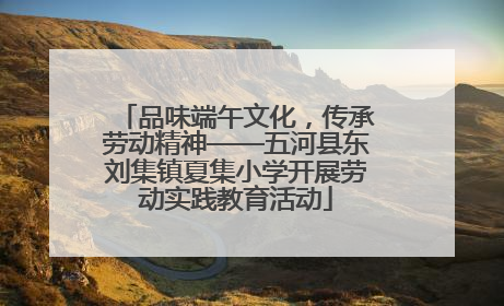 品味端午文化，传承劳动精神——五河县东刘集镇夏集小学开展劳动实践教育活动