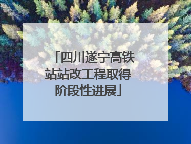 四川遂宁高铁站站改工程取得阶段性进展