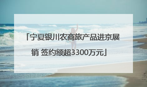 宁夏银川农商旅产品进京展销 签约额超3300万元