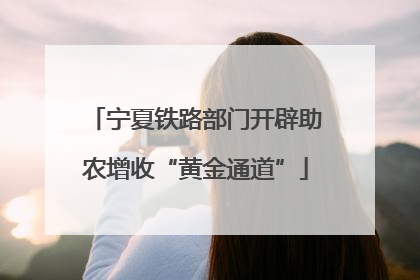宁夏铁路部门开辟助农增收“黄金通道”