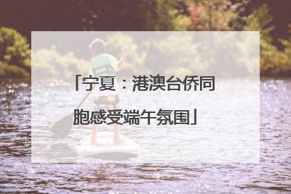 宁夏：港澳台侨同胞感受端午氛围