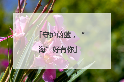 守护蔚蓝，“海”好有你