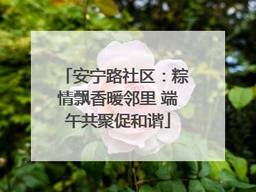 安宁路社区：粽情飘香暖邻里 端午共聚促和谐