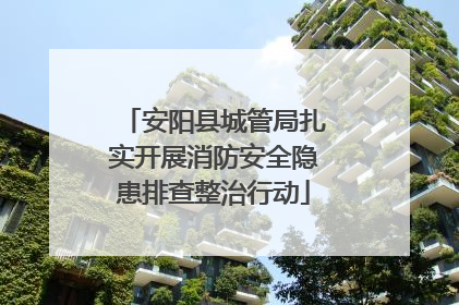 安阳县城管局扎实开展消防安全隐患排查整治行动