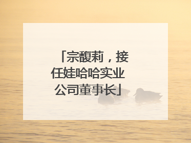 宗馥莉，接任娃哈哈实业公司董事长