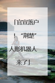 官宣落户！“荆楚”人形机器人来了