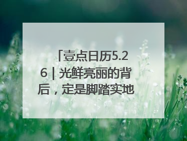 壹点日历5.26｜光鲜亮丽的背后，定是脚踏实地的付出！早上好