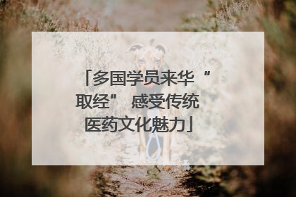 多国学员来华“取经” 感受传统医药文化魅力