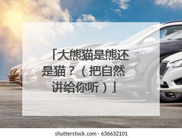 大熊猫是熊还是猫？（把自然讲给你听）