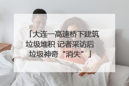 大连一高速桥下建筑垃圾堆积 记者采访后垃圾神奇“消失”