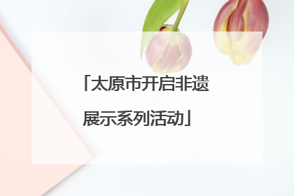 太原市开启非遗展示系列活动