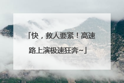 快，救人要紧！高速路上演极速狂奔~
