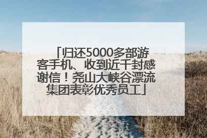 归还5000多部游客手机、收到近千封感谢信！尧山大峡谷漂流集团表彰优秀员工