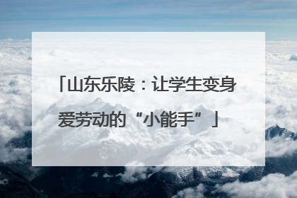 山东乐陵：让学生变身爱劳动的“小能手”