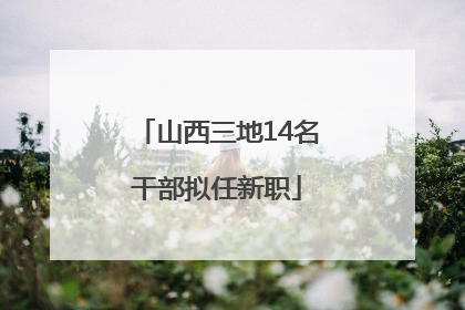 山西三地14名干部拟任新职
