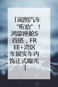 岚图汽车“听劝”！鸿蒙座舱5首搭，FREE+湾区车展实车内饰正式曝光