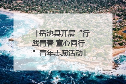 岳池县开展“行践青春 童心同行”青年志愿活动