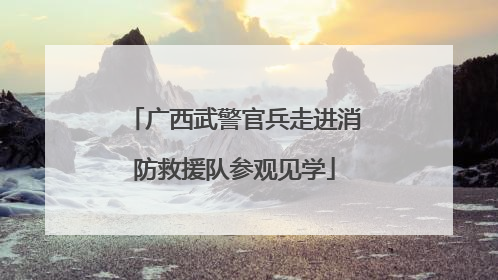 广西武警官兵走进消防救援队参观见学