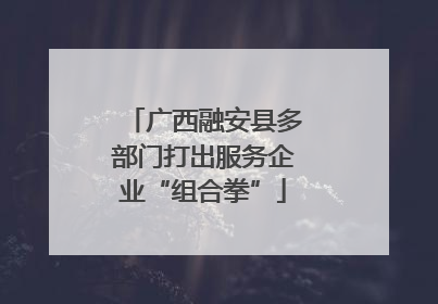 广西融安县多部门打出服务企业“组合拳”