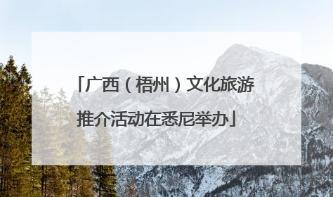 广西（梧州）文化旅游推介活动在悉尼举办