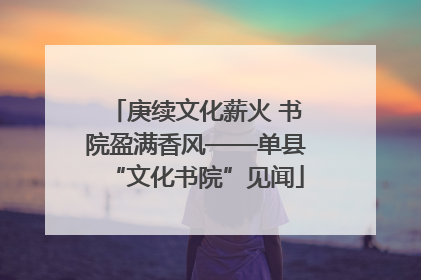 庚续文化薪火 书院盈满香风——单县“文化书院”见闻