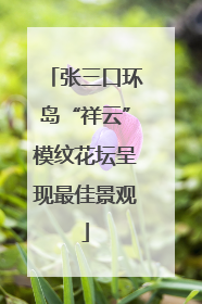 张三口环岛“祥云”模纹花坛呈现最佳景观