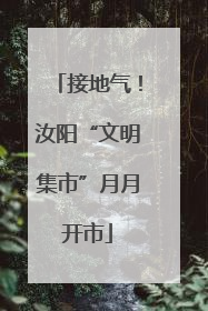 接地气！汝阳“文明集市”月月开市