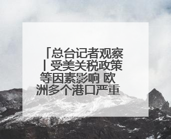 总台记者观察丨受美关税政策等因素影响 欧洲多个港口严重拥堵