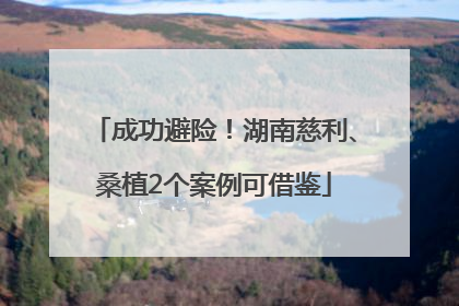 成功避险！湖南慈利、桑植2个案例可借鉴