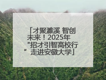 才聚濉溪 智创未来！2025年“招才引智高校行”走进安徽大学