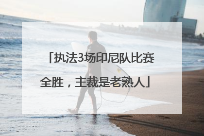 执法3场印尼队比赛全胜，主裁是老熟人