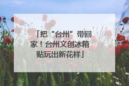 把“台州”带回家！台州文创冰箱贴玩出新花样
