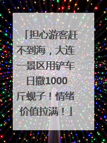 担心游客赶不到海，大连一景区用铲车日撒1000斤蚬子！情绪价值拉满！