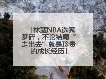 林葳NBA选秀梦碎，不论结局“走出去”就是珍贵的成长经历