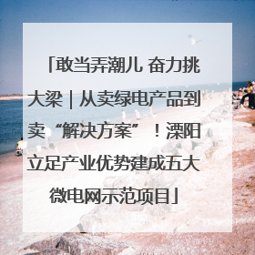 敢当弄潮儿 奋力挑大梁｜从卖绿电产品到卖“解决方案”！溧阳立足产业优势建成五大微电网示范项目