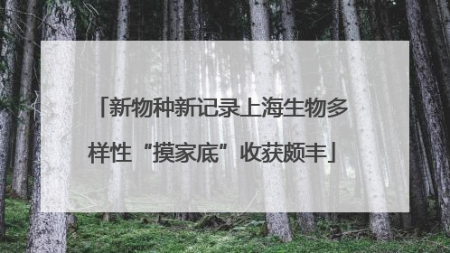 新物种新记录上海生物多样性“摸家底”收获颇丰