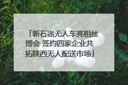 新石器无人车亮相丝博会 签约四家企业共拓陕西无人配送市场