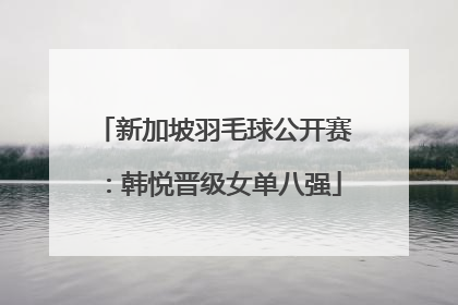 新加坡羽毛球公开赛：韩悦晋级女单八强