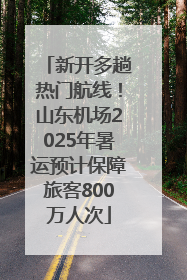 新开多趟热门航线！山东机场2025年暑运预计保障旅客800万人次