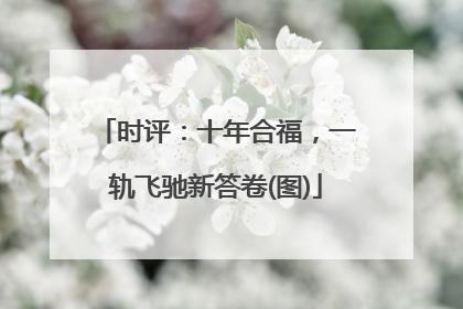 时评：十年合福，一轨飞驰新答卷(图)