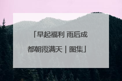 早起福利 雨后成都朝霞满天｜图集