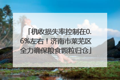 机收损失率控制在0.6%左右！济南市莱芜区全力确保粮食颗粒归仓