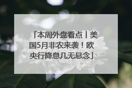 本周外盘看点丨美国5月非农来袭！欧央行降息几无悬念